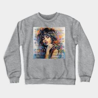 Music, girl, notes Crewneck Sweatshirt